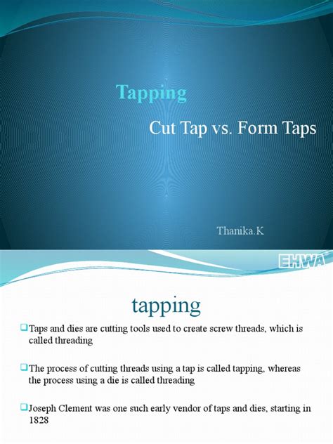 Form Tapping vs Cut Tapping 的图像结果