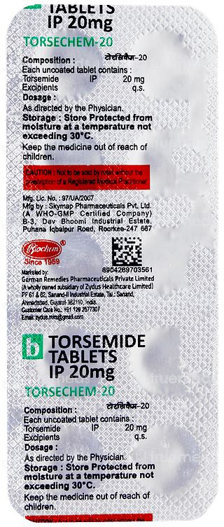 Torsechem 20 MG | Order Torsechem 20 MG Tablet Online at Truemeds