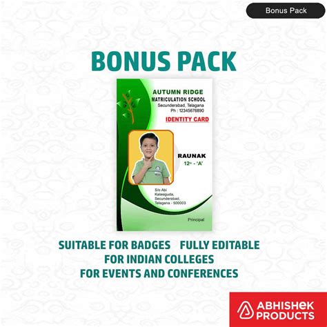 Staff ID Card PSD Templates - 63 Designs — AbhishekID – Abhishek Products