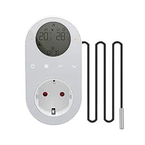 Digital Thermostat Outlet Plug 16A Outlet Socket Temperature Controller ...