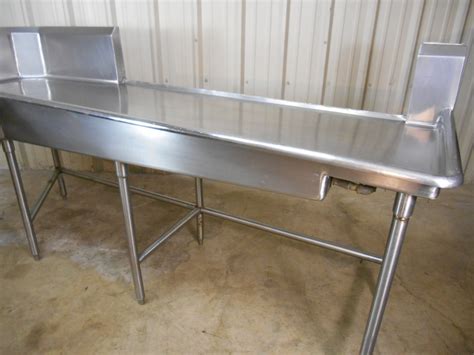 Used Stainless Dishwashing Table W Sink