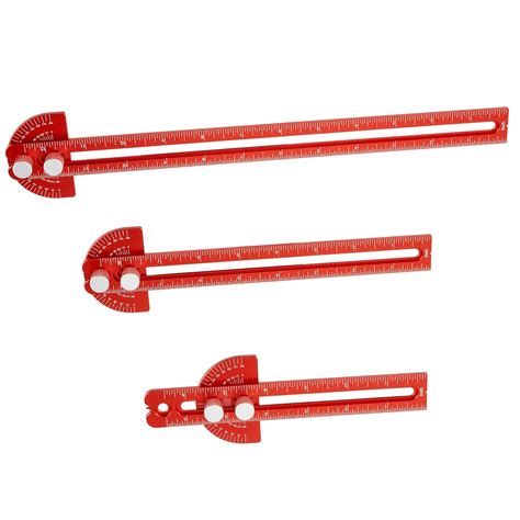 Woodworking Ruler, TOURACE 3Pcs Precision Pocket Ruler Metal Slide Rule ...