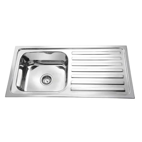 Premium Indian (45"x20"x10) Inch Single Bowl Drain Board Indian Kitchen ...