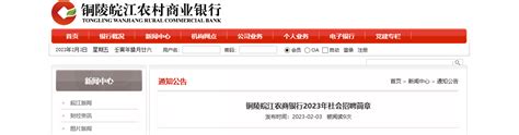 2023年安徽铜陵皖江农商银行社会招聘30人（报名时间2月21日截止）