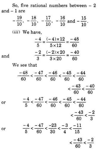 List five rational numbers between – 1 and 0 - CBSE Class 7 Maths ...