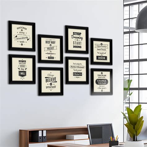 PRINTELLIGENT Motivational Quotes Wall Framed Poster, Office Wall Decor ...