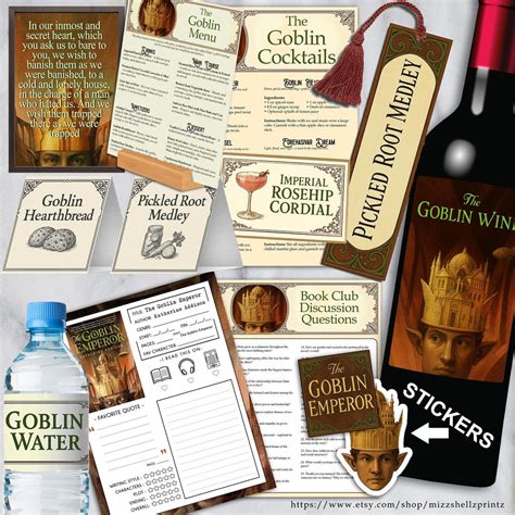 The Goblin Emperor | Book Club Kit | Canva Edible | Booktok | Book Club ...
