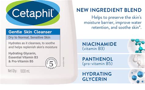 Cetaphil Gentle Skin Cleanser for Dry, Normal Sensitive Skin - 1000 ml ...
