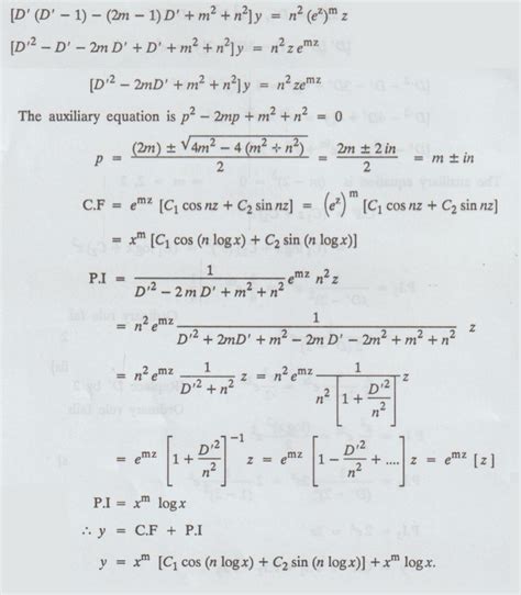 (a) Problems based on cauchy-euler - Solved Example Problems | Ordinary ...