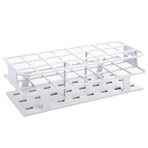 Cole-Parmer Durable Tube Rack, Full Size, POM, 30mm, 24-Place, White; 8 ...