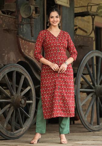 Best Front Kurti Neck Design for Women 2024 – Jaipuri Adaah