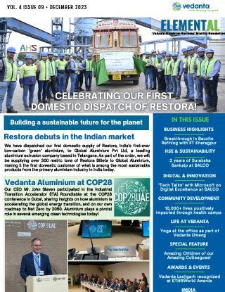 Elemental, the monthly newsletter of Vedanta Aluminium Metal Limited