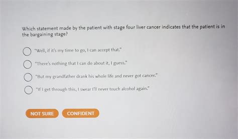 Solved Which statement made by the patient with stage four | Chegg.com