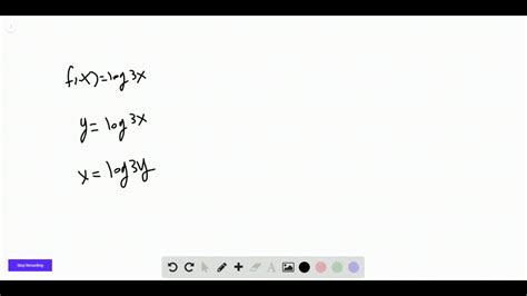 Image result for Find Inverse of Log Function and Graph