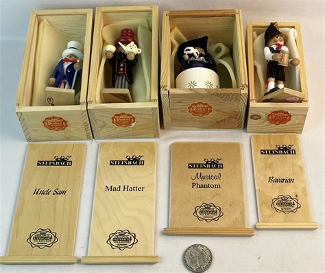 Lot - Lot of 4 Steinbach Mini Nutcrackers & Music Box w/ Boxes (Phantom ...