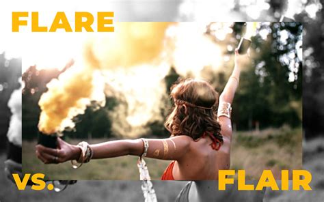 What's the difference between "flair" and "flare"?