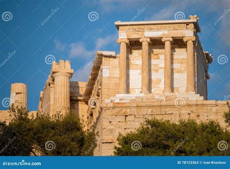Temple of Athena Nike in Acropolis of Athens, Greece Stock Image ...