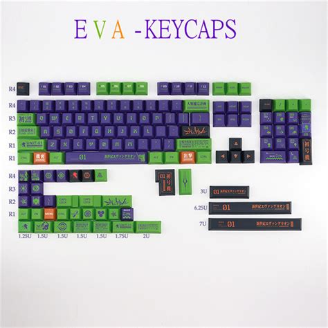140 Keys EVANGELION-01 Keycaps Anime EVA Series PBT India | Ubuy