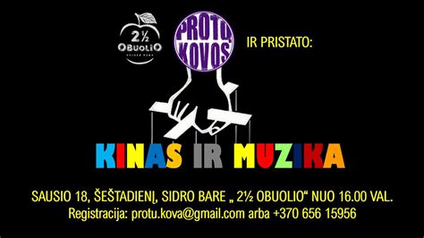 KINO ir MUZIKOS PROTŲ KOVA bare 2½ OBUOLIO, 2½ obuolio, Kaunas, 18 ...