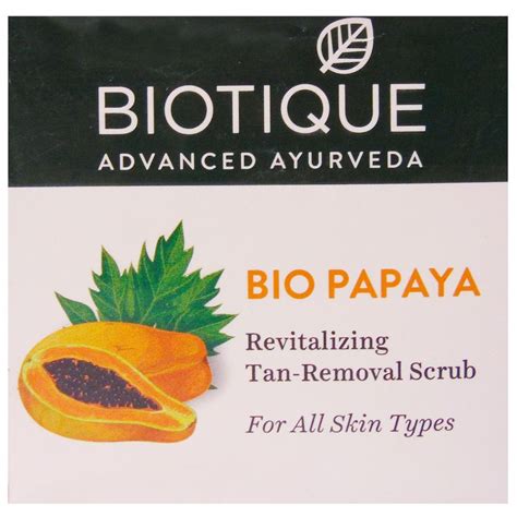 Buy Biotique Bio Papaya Revitalizing Tan-Removal Scrub 75 gm | 19 ...