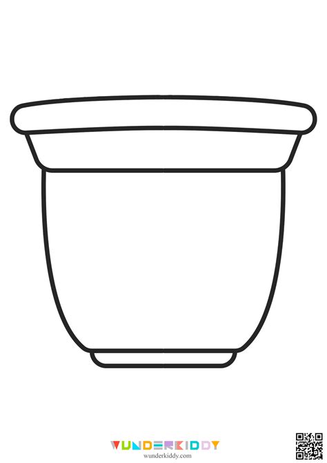 Printable Template Flower Pot for Mother's Day Crafts for Kids