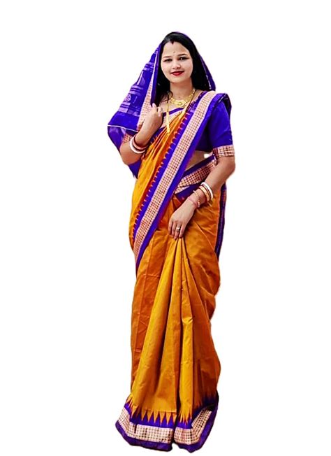 Buy NEW COLLECTION Temple Border Sambalpuri Patta Saree Mustard Yellow ...