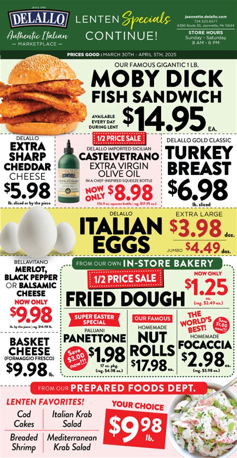 Weekly Italian Marketplace Ad - DeLallo Italian Marketplace