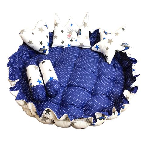 SmallBerry™ Baby Nest for New Born Round Reversible Bed Sleeping ...