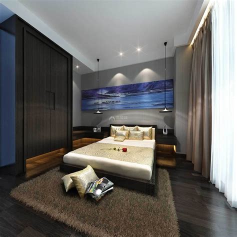 新中式三居室卧室背景墙效果图_装修图片-保障网装修效果图