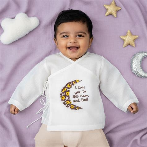 Keebee Organic Cotton Full Sleeve Embroidered Baby Jabla - Love You to ...
