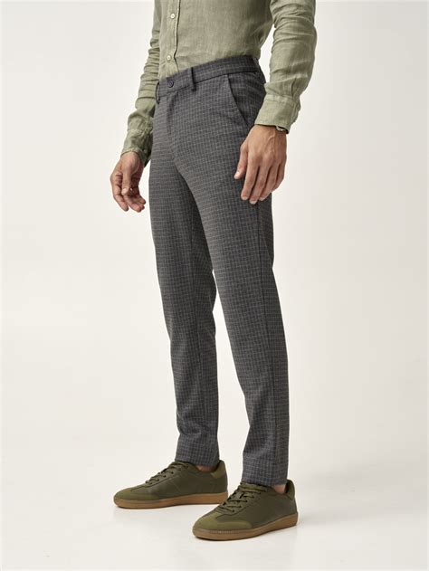 Grey Checks Power-Stretch Pants