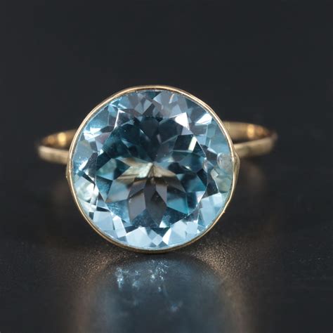 14K Blue Topaz Ring | EBTH