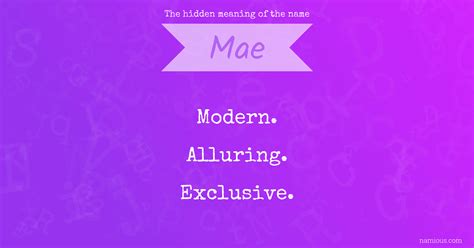 The hidden meaning of the name Mae | Namious