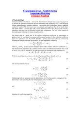 Image result for Transmission Line Matching Smith Chart