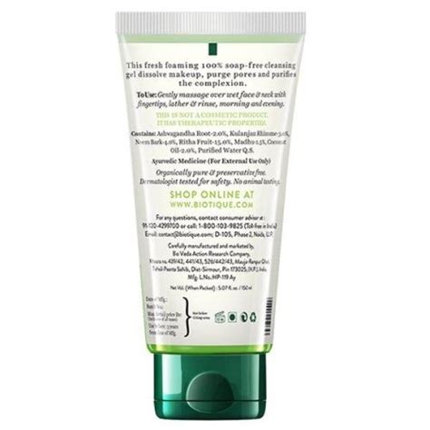Biotique Bio Neem Purifying Face Wash (150ml) – Greenleafdrugstore
