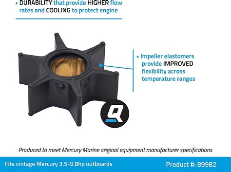 Buy Quicksilver 89982 Water Pump Impeller - 20 Horsepower Vintage ...