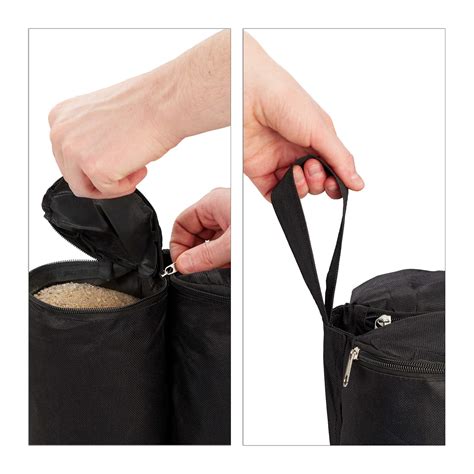 Buy Relaxdays Gazebo Weights, Pack of 4, Outdoor Weight Bags, Fillable ...
