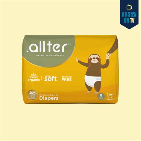 Allter Organic Bamboo Diapers- Small (3-6 kgs)