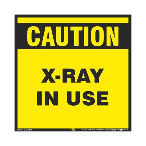 Mr. Safe - Caution X-Ray In Use Sign PVC Sticker 8 inch X 8 inch ...