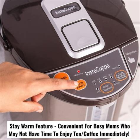 InstaCuppa Electric Kettle Dispenser With Temperature Control, Stay ...