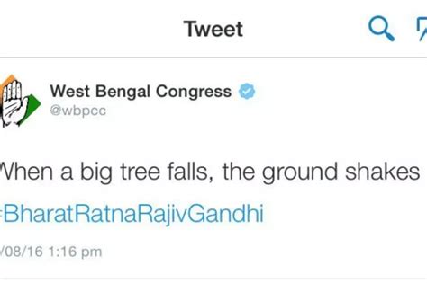 West Bengal Congress Screws Up Big Time, Posts Rajiv Gandhi's Most ...