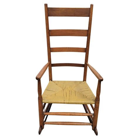 19Thc Ladder back Chair With Hand Woven Seat For Sale at 1stDibs