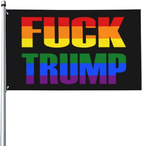 Amazon.com : 3x5 Ft Flags Fuck Trump Rainbow Flag Flag Garden flag ...