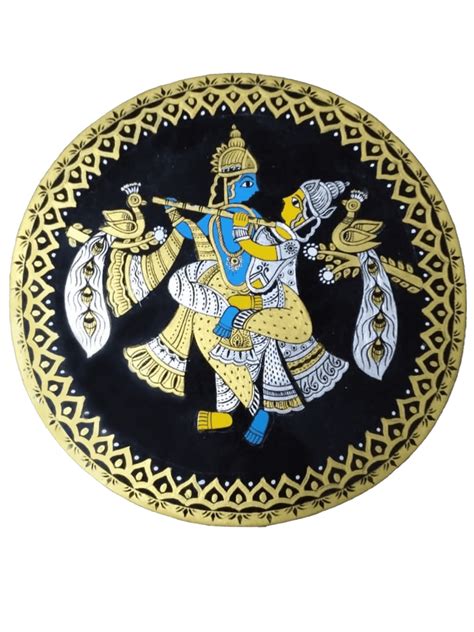 Shop Authentic Radha Krishna Tikuli Art Wall Plates : Memeraki.com
