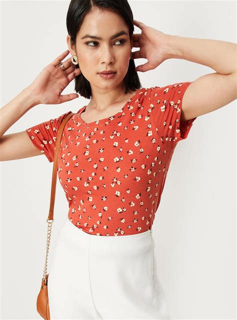 Buy Women All-Over Printed T-shirt Online at just Rs. 299.0 ...