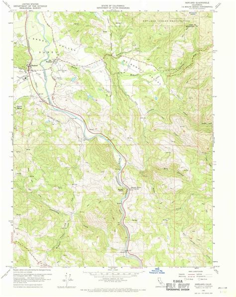 Buy YellowMaps Hopland CA topo map, 1:24000 Scale, 7.5 X 7.5 Minute ...