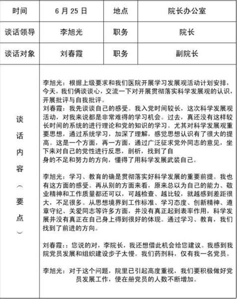 支部谈心谈话记录表Excel模板下载-包图网