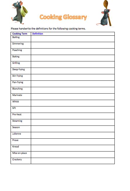 Cooking Words 的图像结果
