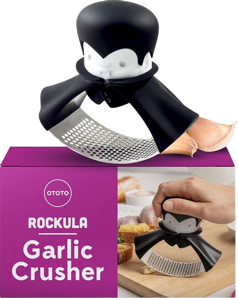 Amazon.com: OTOTO Rockula Garlic Press Rocker - Garlic Masher, Garlic ...