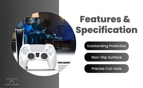 OIVO INDIA White and Black Controller Non-Slip Silicone Cover PS5 ...